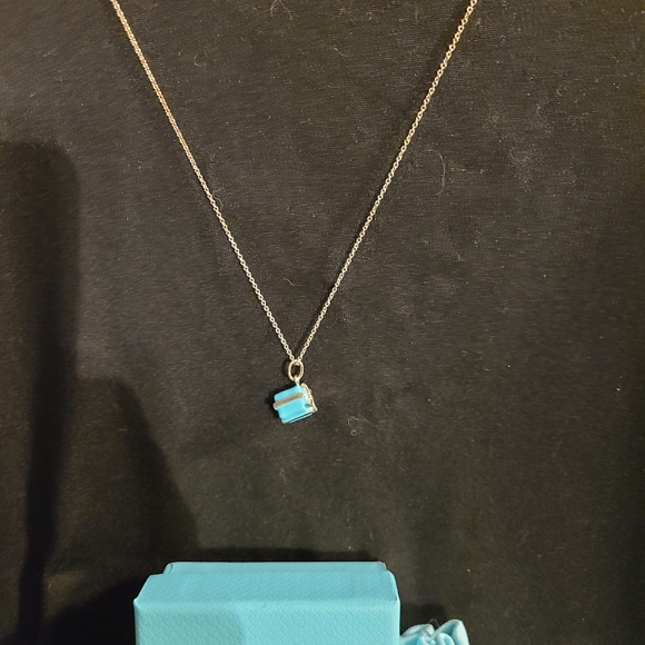 Tiffany & Co. Silver Blue Box Necklace - Picture 2 of 3